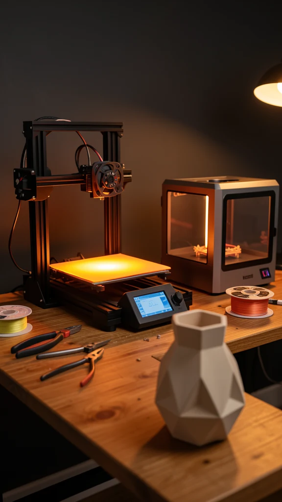 Blick in die dreaMake Werkstatt: 3D-Drucker bei der Arbeit